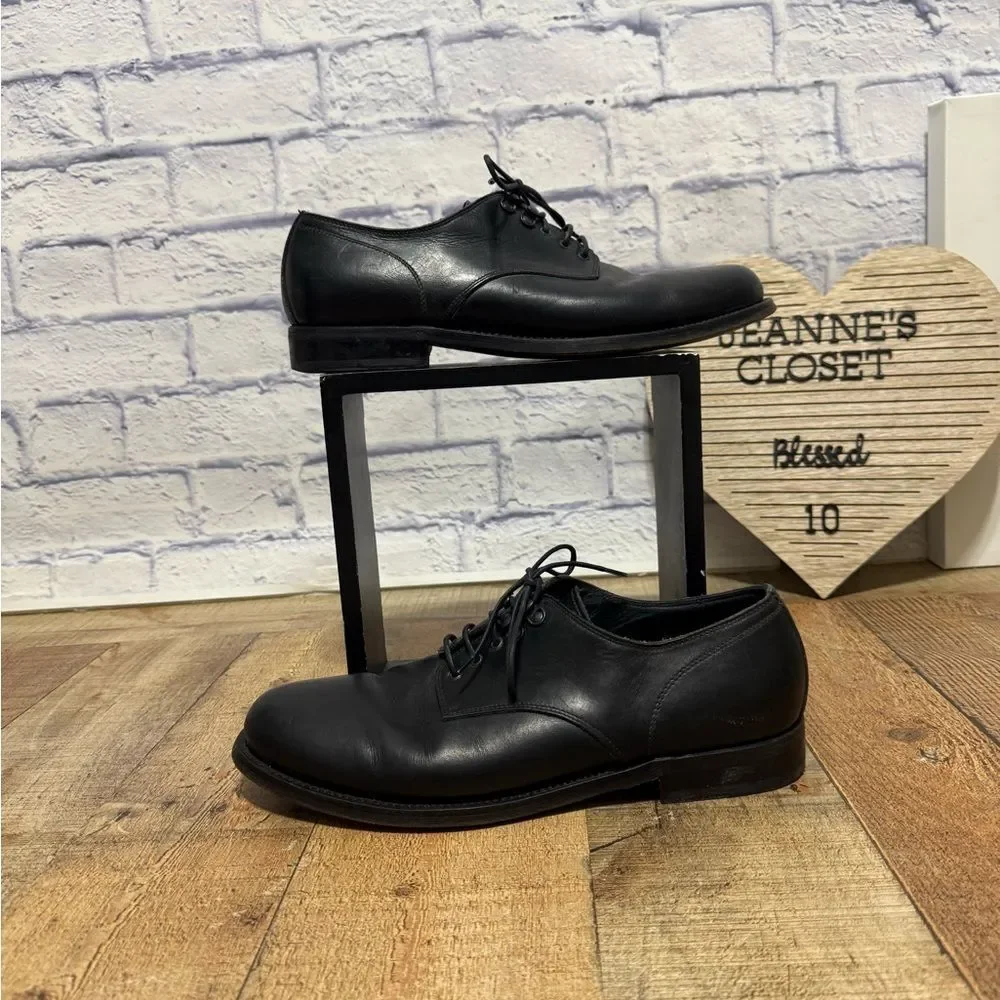 Bottega veneta black leather oxfords